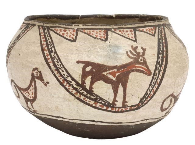 Appraisal: Native American pottery bowl Zuni Pueblo early th c polychrome