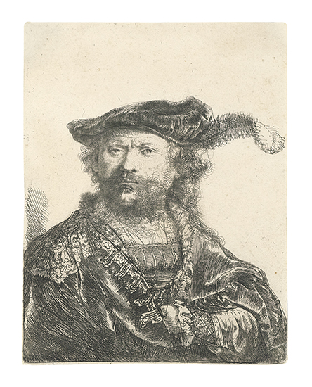 Appraisal: REMBRANDT VAN RIJN Self Portrait in a Velvet Cap and