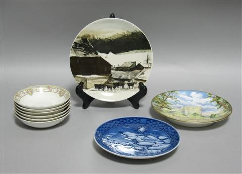 Appraisal: GROUP OF PORCELAIN DISHES Including an Andrew Wyeth plate for