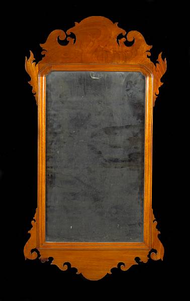 Appraisal: A Chippendale mahogany mirror labeled John Elliott Philadelphia late th