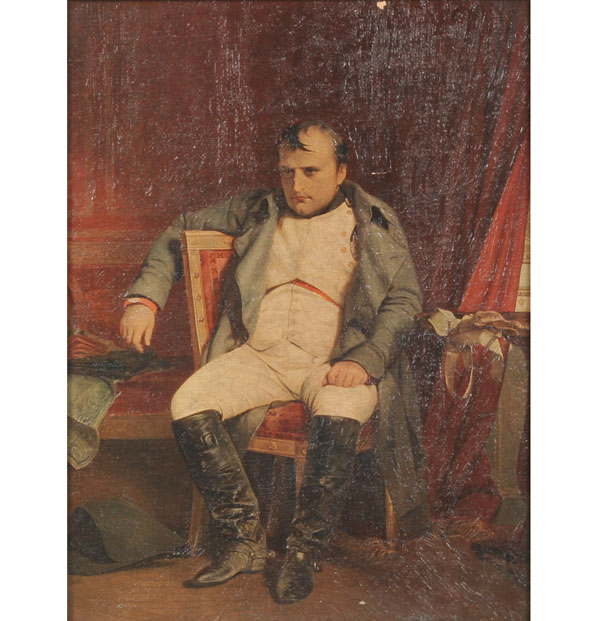 Appraisal: Portrait of Napoleon at Fontainebleau after the original by Delaroche