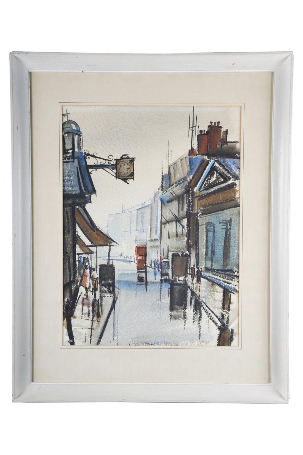 Appraisal: ELIOT O'HARA STREET SCENE circa watercolor signed and dated lower