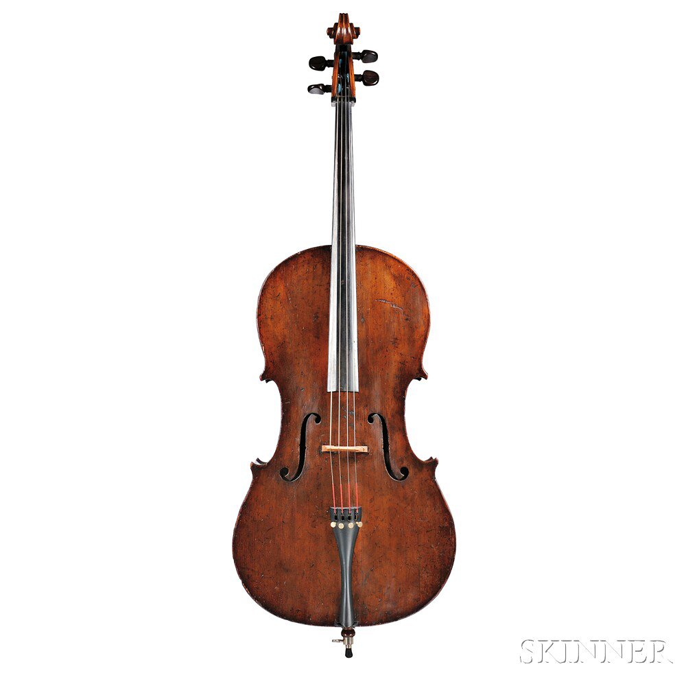 Appraisal: English Violoncello Furber School London bearing a repair label REPAIRED