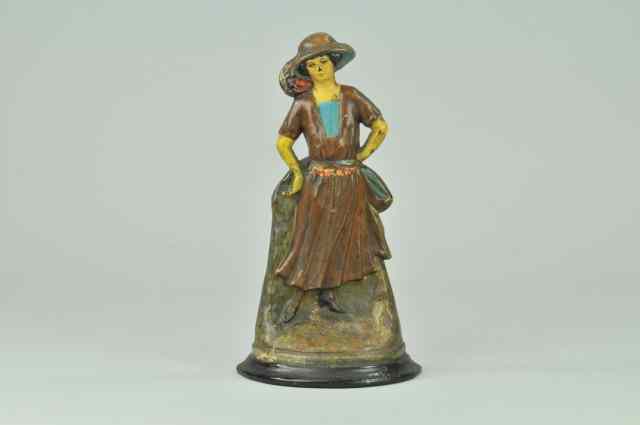 Appraisal: FLAPPER GIRL DOORSTOP BOOK EXAMPLE Marked ''E O M Co