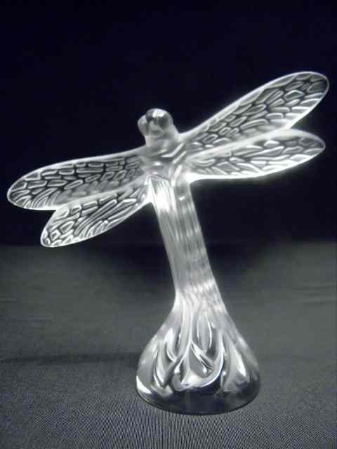 Appraisal: Lalique crystal dragonfly Signed on base ''Lalique France'' Condition good