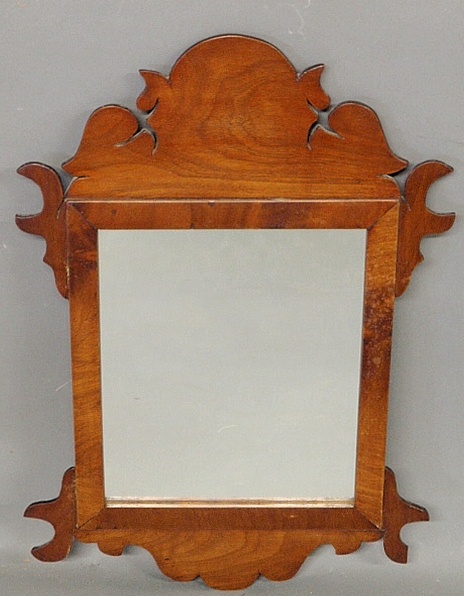 Appraisal: - Chippendale mahogany framed mirror As found x -