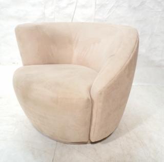 Appraisal: DREXEL Contemporary Swivel Barrel Back Lounge Cha DREXEL Contemporary Swivel