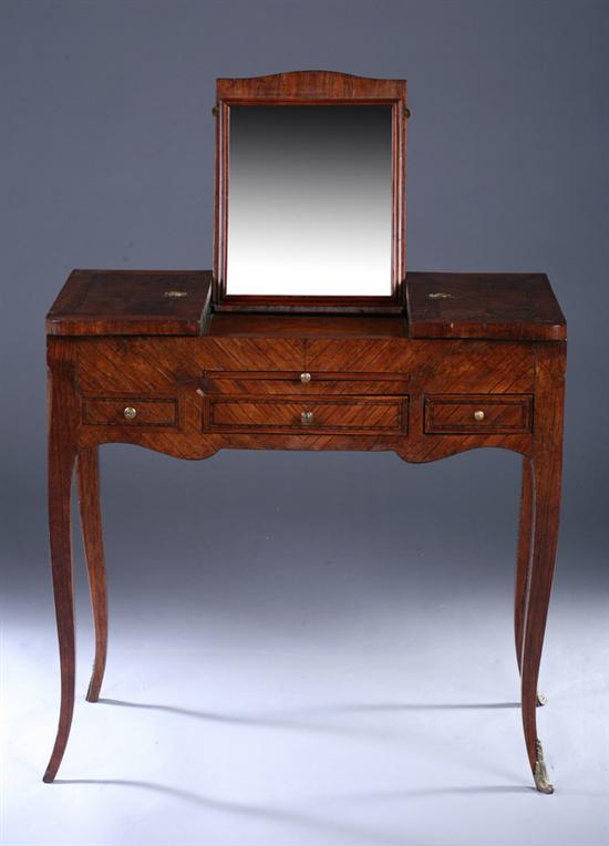 Appraisal: LOUIS XV STYLE INLAID KINGWOOD POUDREUSE th century with replaced