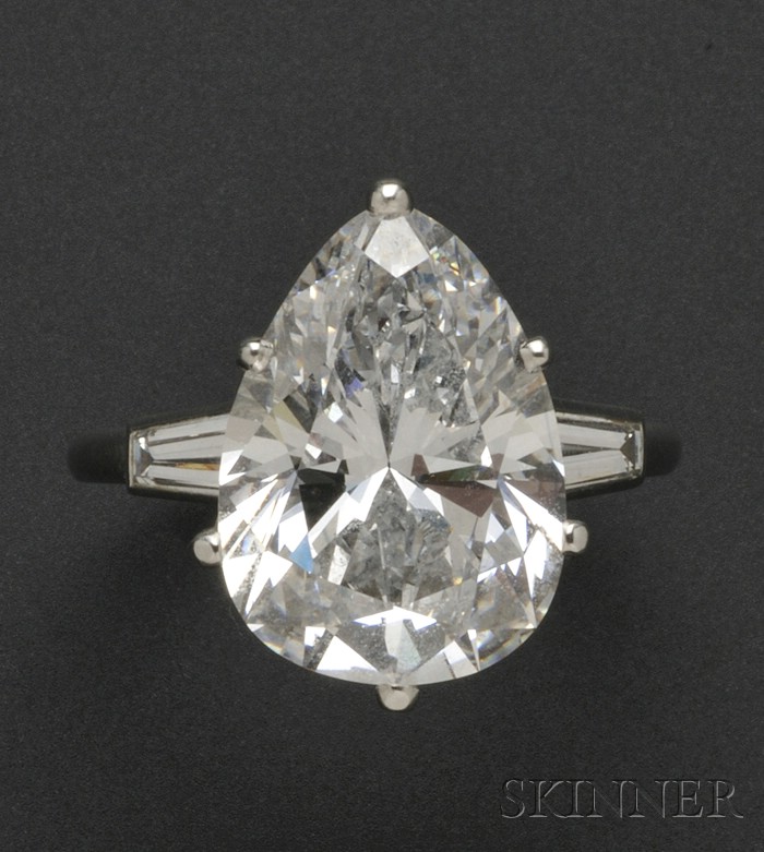 Appraisal: Platinum and Diamond Solitaire Mounted by Cartier set with a