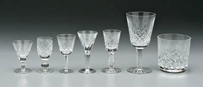 Appraisal: pieces Waterford cut glass eight goblets - in eight matching