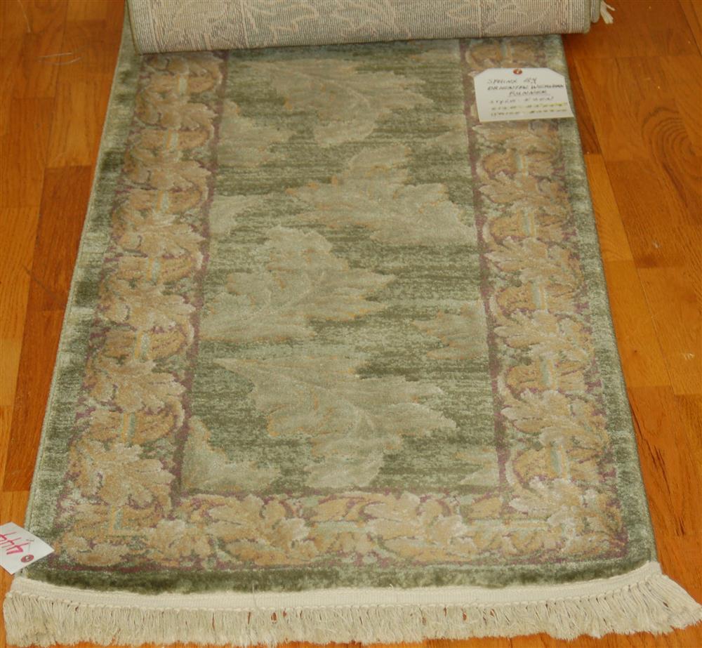 Appraisal: SPHINX BY ORIENTAL WEAVERS CONTEMPORARY RUNNER in shades of green