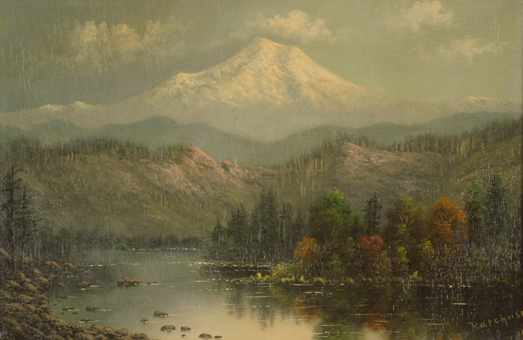 Appraisal: ELIZA R BARCHUS OIL ON CANVAS Oregon - Mount Hood