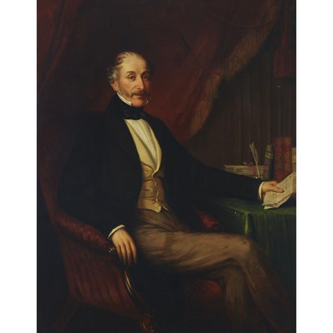 Appraisal: Circle of John Hayter - PORTRAIT OF WILLIAM ALEXANDER MACKINNON