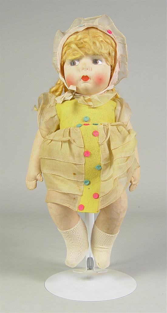 Appraisal: French Gre-Poir Lenci Type Character Baby Doll Circa Jointed cloth