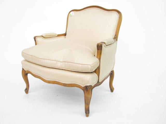 Appraisal: A vintage French style upholstered arm chair circa mid late