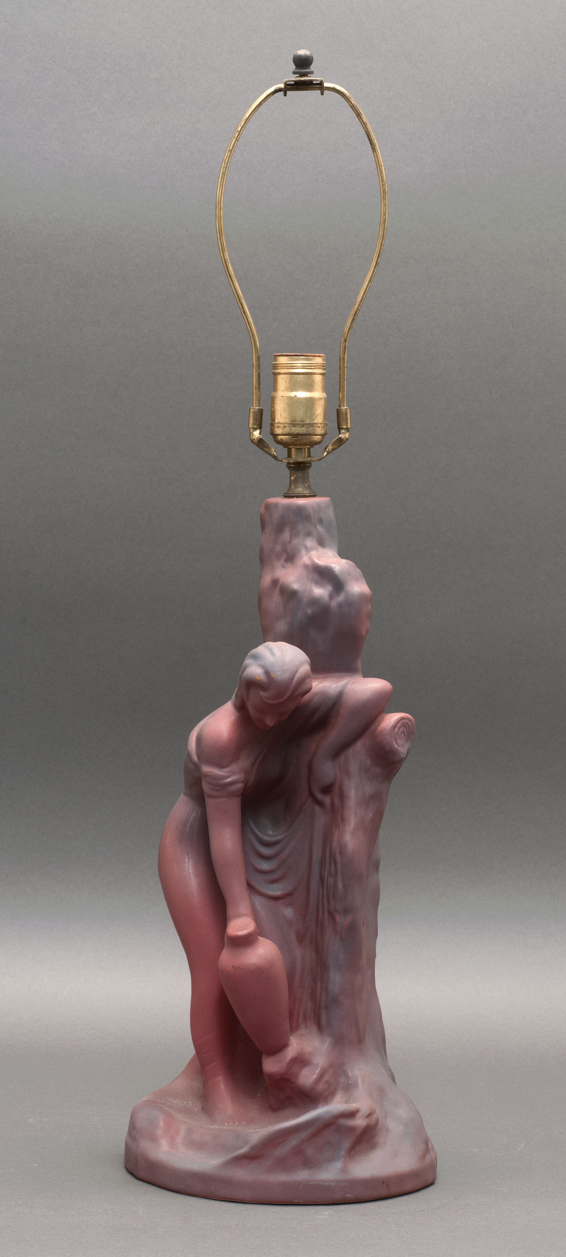 Appraisal: VAN BRIGGLE ART POTTERY TABLE LAMP th CenturyIn rose glaze