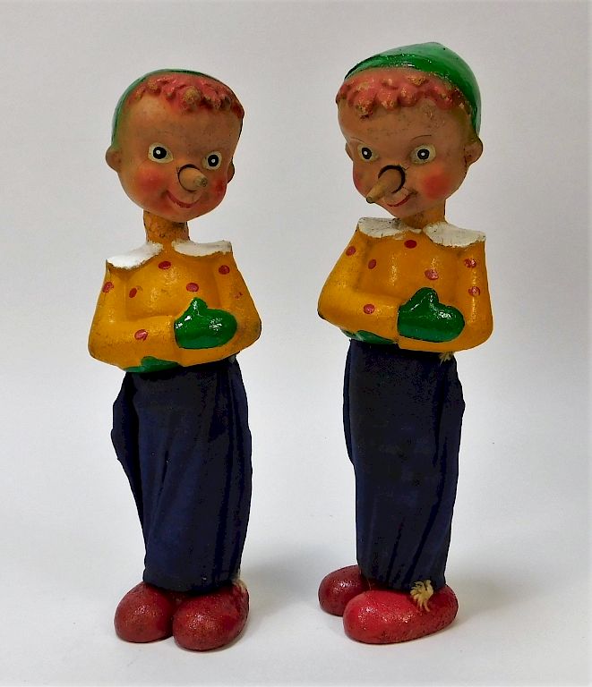 Appraisal: PR German Papier Mache True False Pinocchio Dolls Germany th