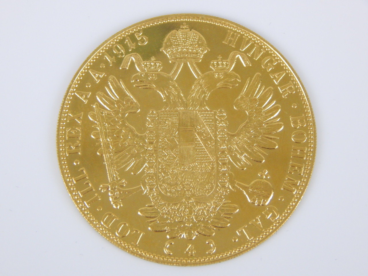 Appraisal: An Austrian Franz Joseph gold ducat later restrike dated