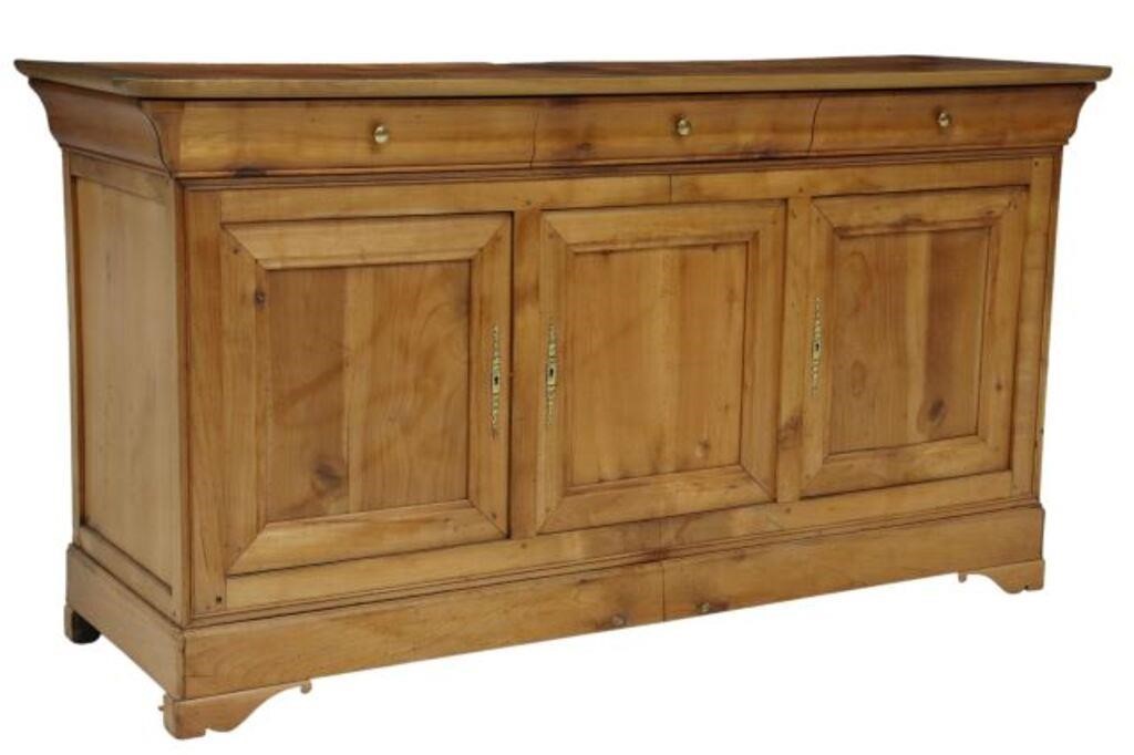 Appraisal: French Louis Philippe style fruitwood sideboard late th early th