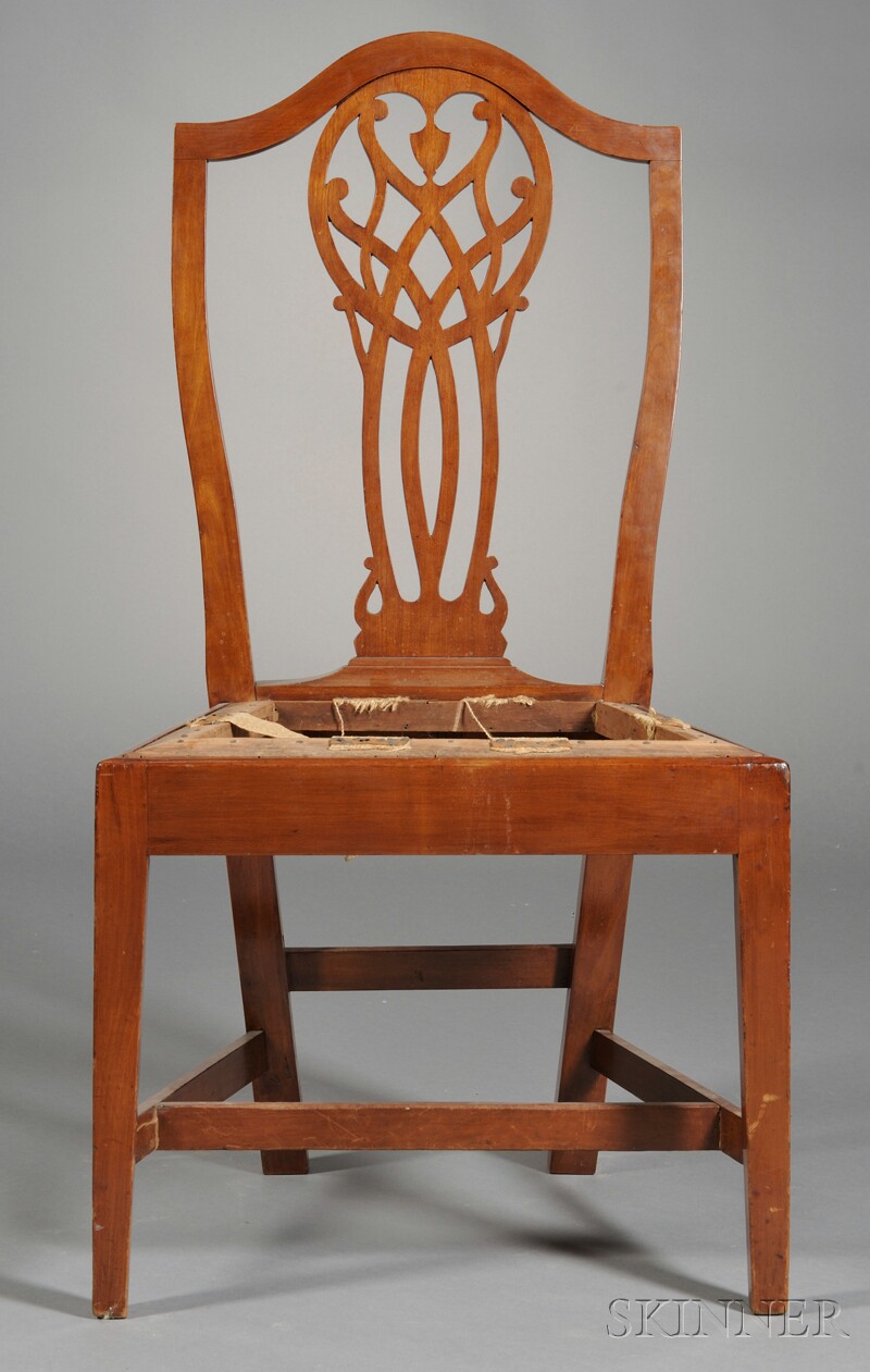 Appraisal: Federal Cherry Shield-back Side Chair Connecticut late th century the