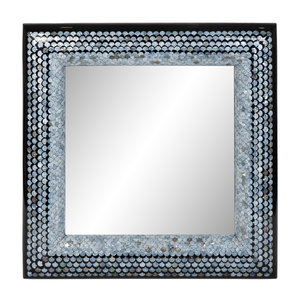 Appraisal: A Contemporary Mother-of-Pearl Inlaid Frame Mirror ST CENTURY Height x