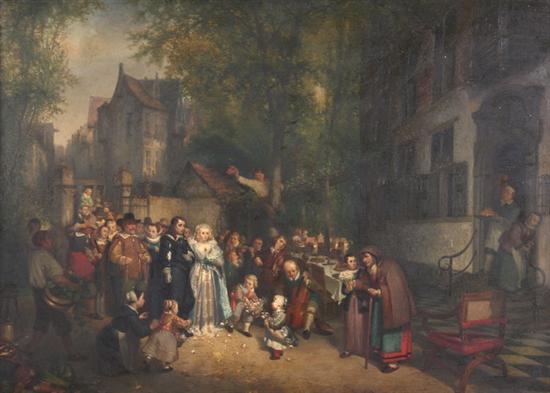 Appraisal: C EICHOLZ German th century WEDDING SCENE signed and dated