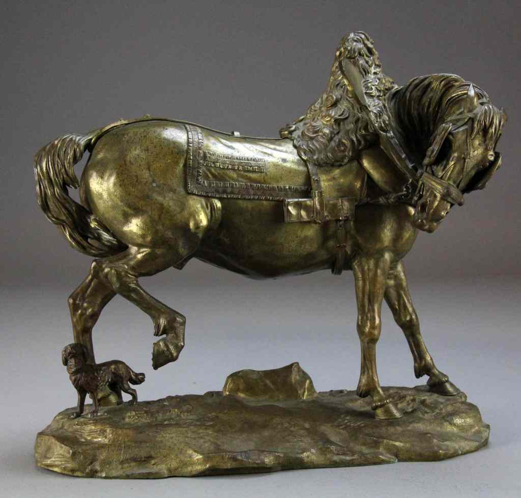 Appraisal: Jean Francois Gechter Gilt Bronze SculptureStriking sculpture by Jean Francois