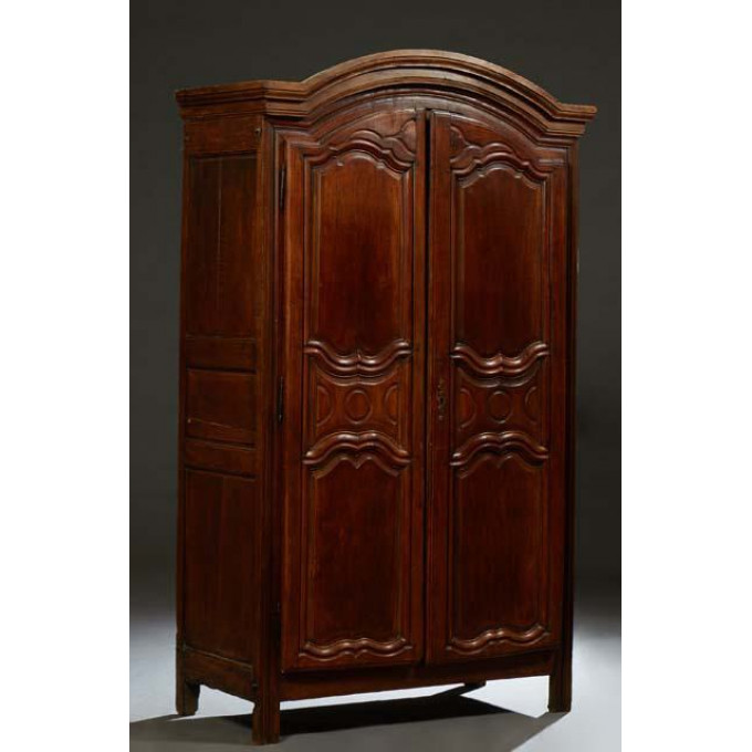 Appraisal: French Provincial Louis XVI Style Carved Walnut Armoire early th