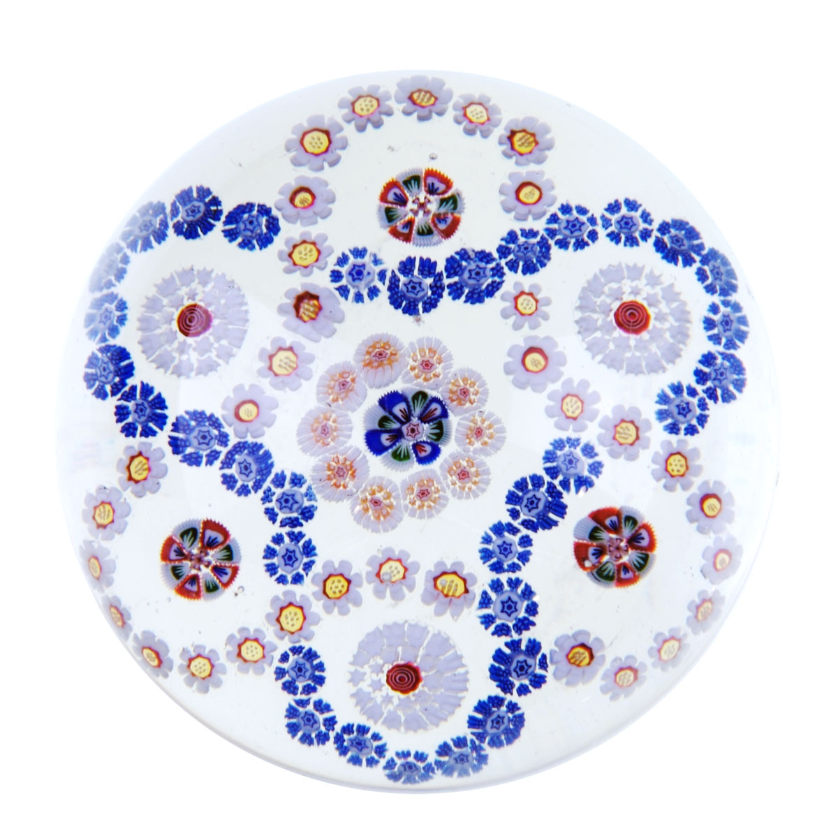 Appraisal: BACCARAT PATTERNED MILLEFIORI WEIGHT NINETEENTH CENTURY The clear glass set