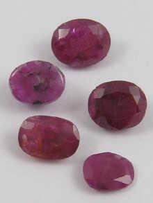 Appraisal: A quantity of loose polished rubies total weight approx carats