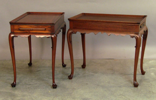 Appraisal: Pair Kittinger Queen Anne style mahogany tea tables h x