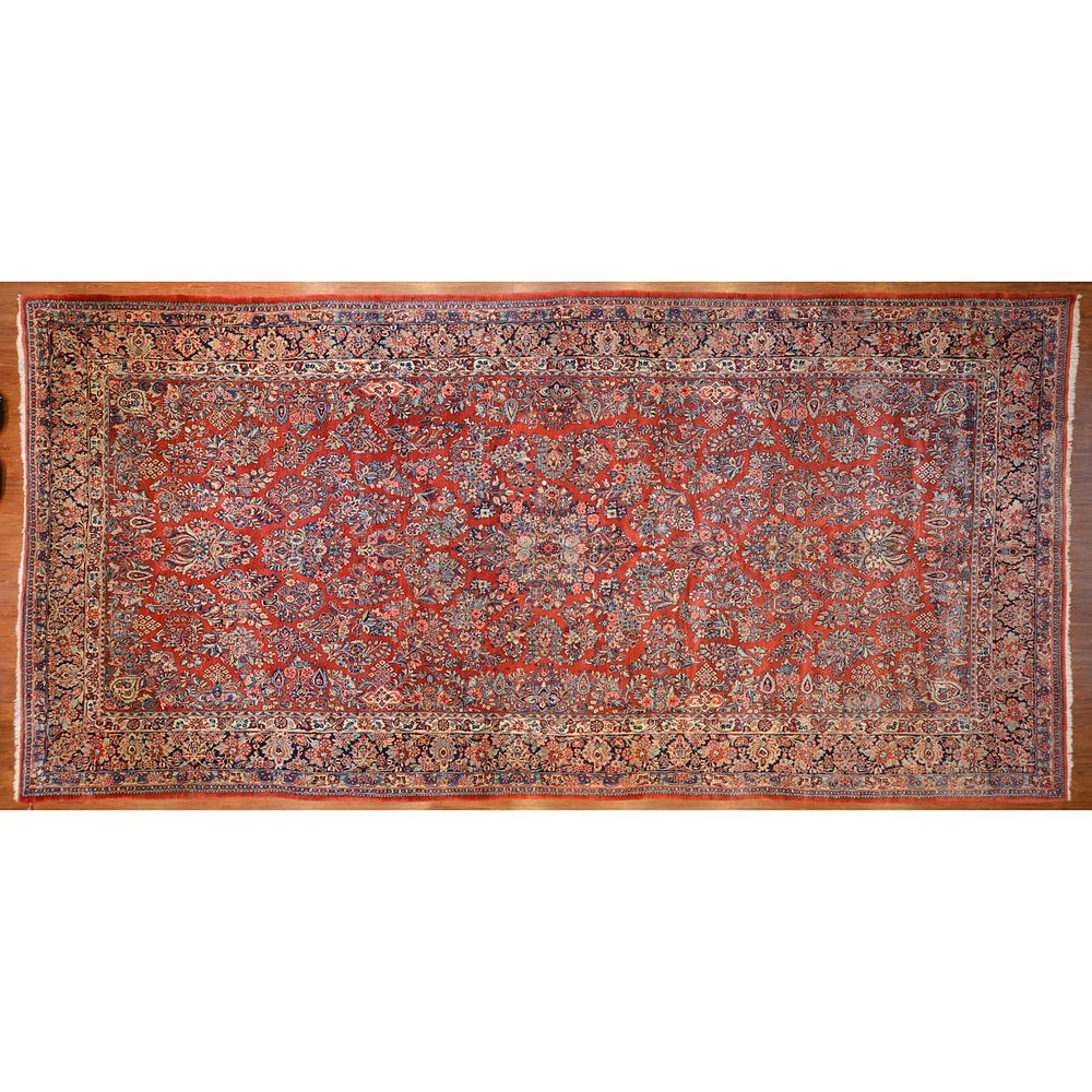 Appraisal: Sarouk Carpet Persia x Third quarter- th century hand-knotted wool