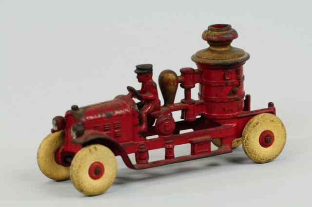 Appraisal: FIRE PUMPER Kenton cast iron painted red with cast on