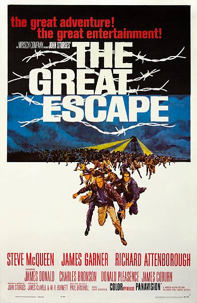 Appraisal: The Great Escape United Artists one-sheet condition A- linen-backed x