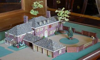 Appraisal: Framed model depicting the Richard Mellon Scaife Ligonier residence h