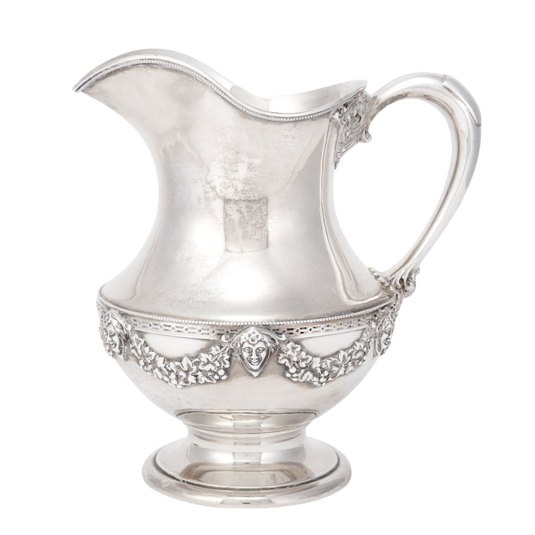 Appraisal: Theodore B Starr Sterling Silver Water Pitcher Of baluster form