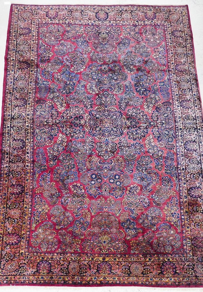 Appraisal: Semi Antique Persian Sarouk Room Size Rug ' ''x '