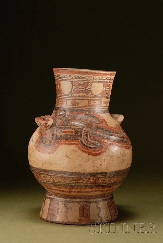 Appraisal: Pre-Columbian Polychrome Pottery Urn Costa Rica Nicoya c - A