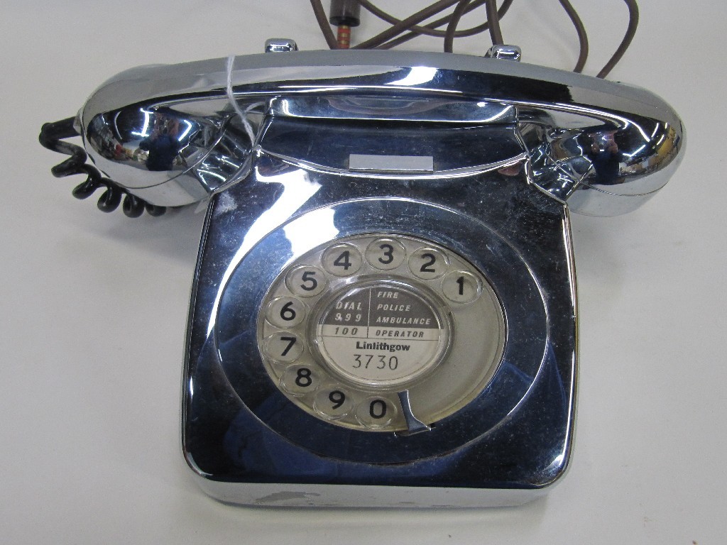 Appraisal: Vintage chromed plastic telephone