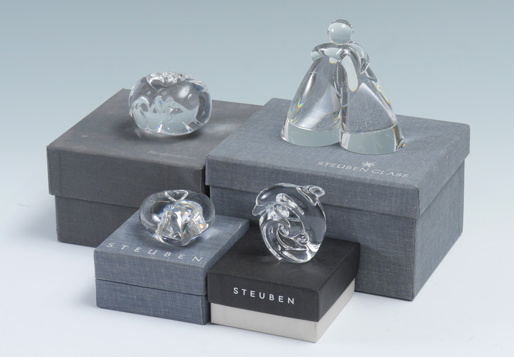 Appraisal: PIECE STEUBEN CRYSTAL An assembled collection all with original boxes