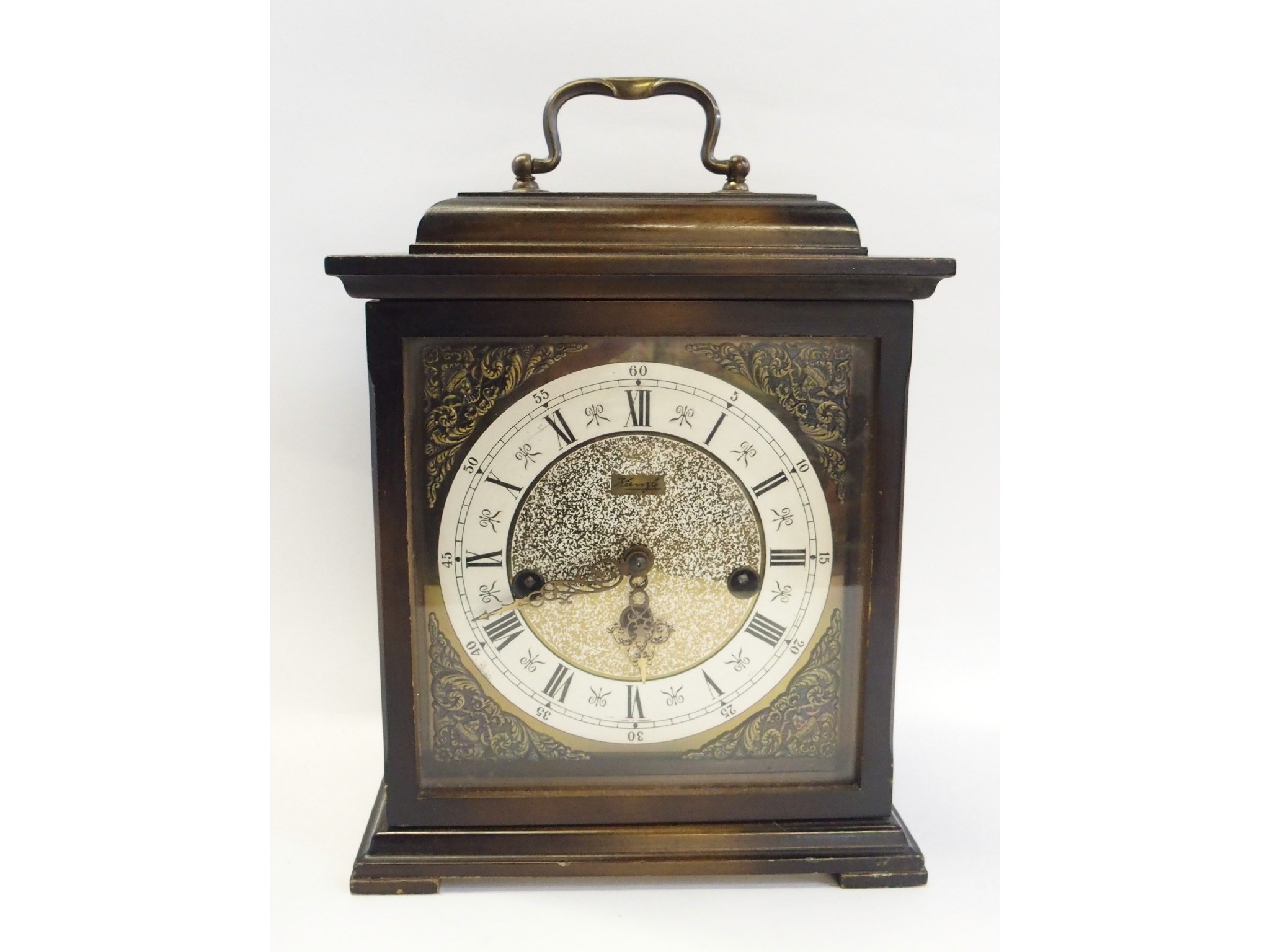 Appraisal: Mahogany bracket clock dial marked Kierzzle