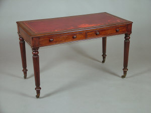 Appraisal: A William IV mahogany library table of rectangular form with