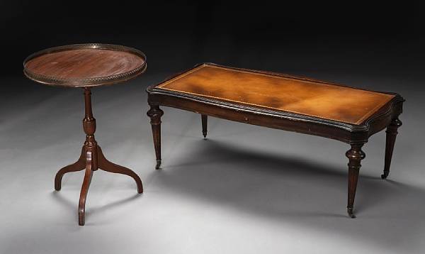 Appraisal: A Regency style side table together with a William IV