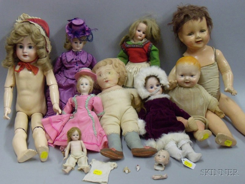 Appraisal: Group of Dolls A M with jointed composition body ht