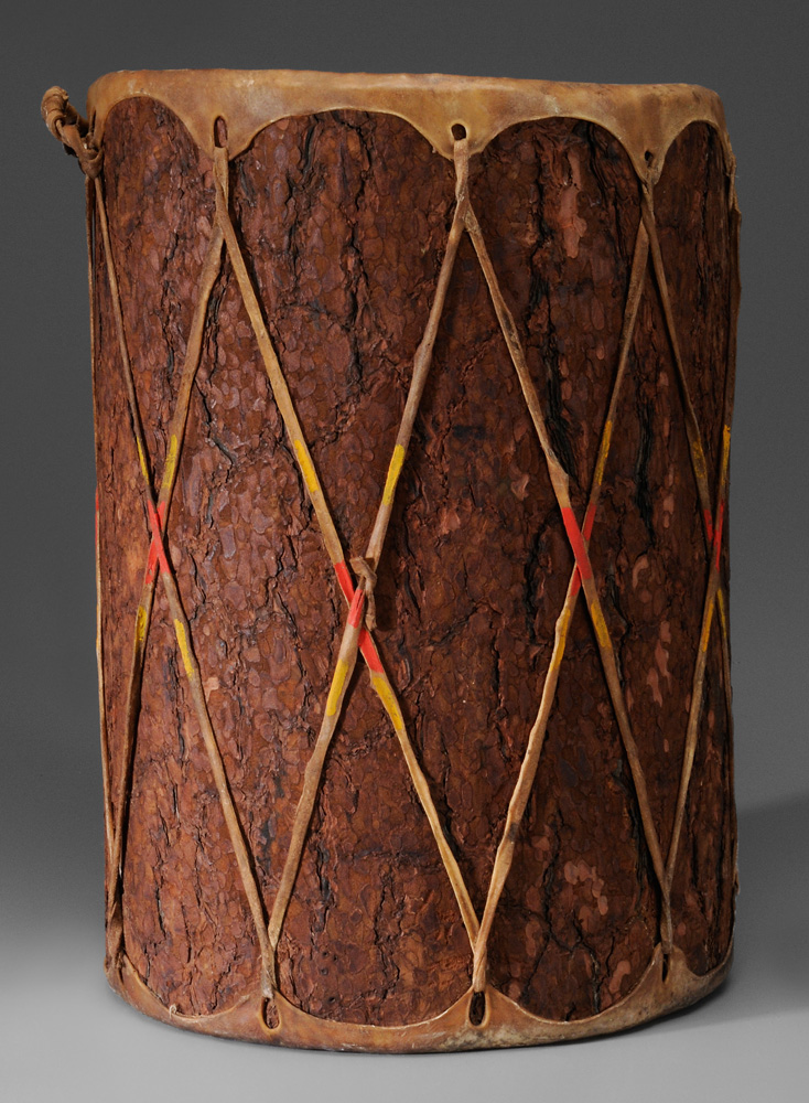 Appraisal: Wood and Hide Drum probably Native American early th century