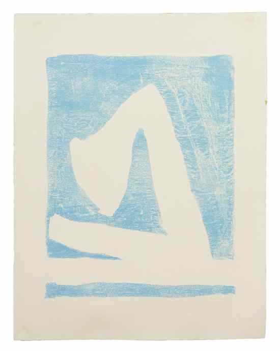 Appraisal: Robert Motherwell American - Summertime in Italy with Blue lithograph