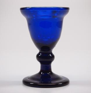 Appraisal: Free An early th century free-blown glass stemmed egg cup