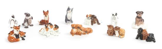 Appraisal: Sale Lot A Collection of Diminutive Porcelain Animal Figures late