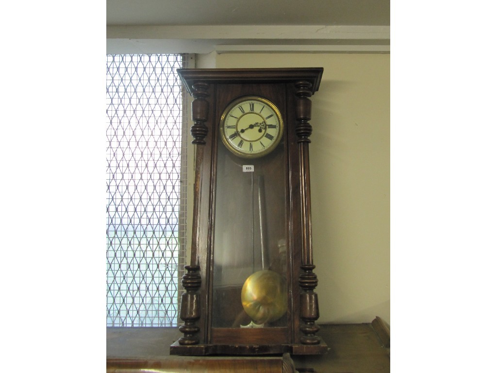 Appraisal: Mahogany Vienna wall clock