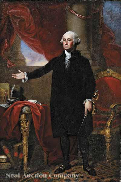 Appraisal: Thomas Badger American Massachusetts - George Washington oil on canvas